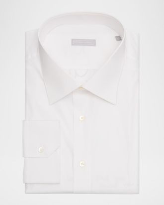 Stefano Ricci Men & apos;s Solid Cotton Point-Collar Dress Shirt