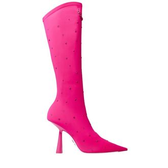 Jimmy Choo London Sailor Moon Crystal Boot 100mm Calf Boots, Brand Size 37.5 ( US Size 7.5 )