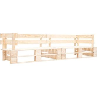 vidaXL Vidaxl - Divano da Giardino a 2 Posti su Pallet Naturale in Legno