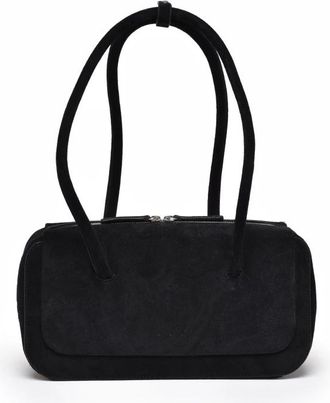 Aesther Ekme Tassen, Dames, Zwart, ONE Size, Leer, Lagune Bowling Bag