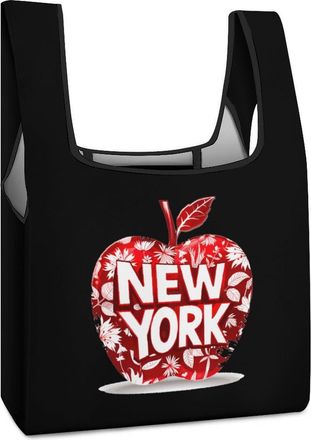 Generic I Love New York City Shopping Bag Reusable Grocery Tote Bag Foldable Handbag for Travel Picnic