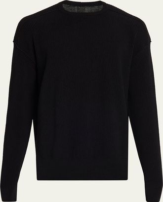 Rick Owens Mens Fisherman Knit Wool Sweater
