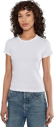 AllSaints Stevie T-Shirts Womens Clothing White : LG (US 10-12), Cotton