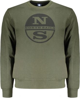 North Sails Groene Crewneck Sweatshirt met lange mouwen - Heren - Sweatshirts - Groen - XL - Hoodies & sweatvesten