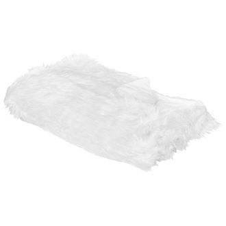 Beliani Beliani - Manta De Acr&iacute;lico Blanco 150 X 200 Cm Poli&eacute;ster Pelo Largo Dormitorio Delice