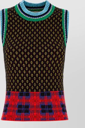 Dries Van Noten embroidered wool blend vest