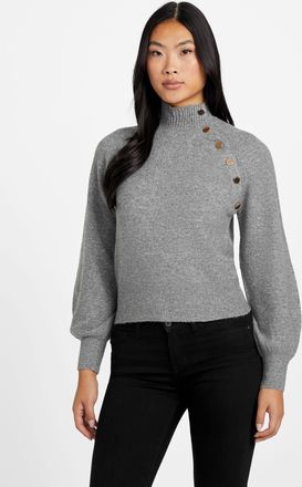 Guess Angela Asymmetrical Button Sweater