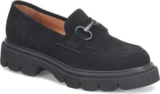 Soffe Womens Sofft Satara SF0091121 Flat Black Leather Slip On Loafer Shoes RHS6622