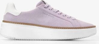 Cole Haan Womens Grandpro Topspin Sneaker In Thistle Suede White
