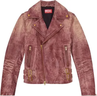 Diesel L-Eon Jacket - Heren - Leren en Su&egrave;de Jassen - Rood - L - Leer - Jassen
