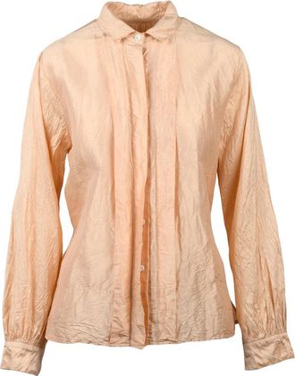 Christian Peau Beige Classic Silk Shirt