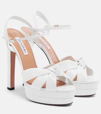 Aquazzura Nina leather platform sandals