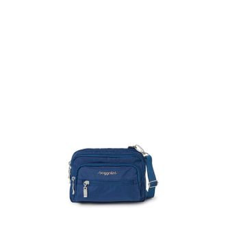 Baggallini Womens Triple Zip Bagg Small Crossbody Bag