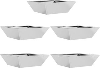 vidaXL Garden Bowl Planter 5 pcs Silver 50 x 50 x 15 cm Vidaxl