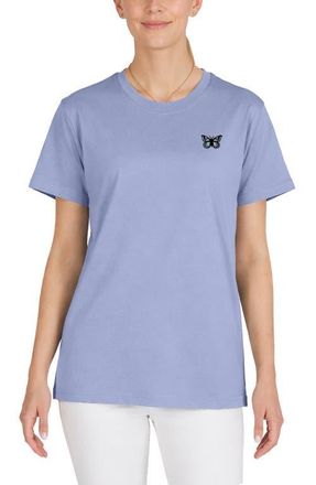 Dalix Butterfly Womens Relaxed Tee in Lavender Blue at Nordstrom, Size X-Large