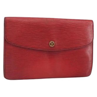 Louis Vuitton Pre-owned Vintage Clutch - Dames - Pre-owned - Rood - Maat: ONE Size Leer
