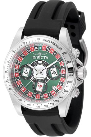 Invicta Speedway 50492 Herenhorloge - Quartz Uurwerk - Roestvrij Staal met Groen Wijzerplaat - 39 mm