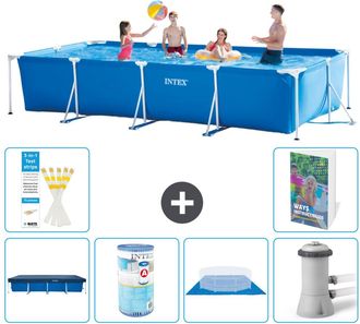 Intex Piscina Con Estructura Rectangular - 450x220x84 Cm - 7-piezas S167