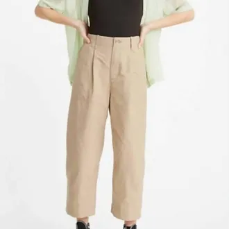 Levi's Womens Premium Balloon Leg Jeans In Tan