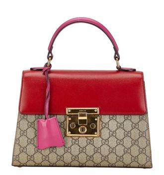 Gucci Supreme Coated Canvas And Leather Bag Size M