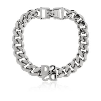 Dsquared2 Messing Armband Met Logo - Heren - Armbanden - Grijs - M - Accessoires