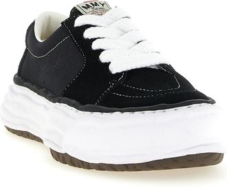 Miharayasuhiro Mens Black Cowhide Platform Sneakers