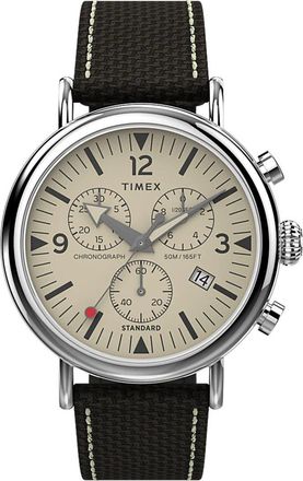 Timex Standard Chrono Mens Brown Watch TW2V43800 Fabric - One Size