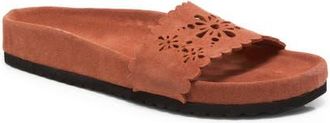 Free People Shore Slide Sandal in Terracotta Suede at Nordstrom, Size 9.5