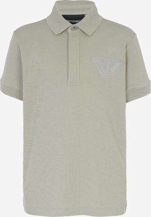 Emporio Armani Boys Logo Polo Shirt in Green - Size 10Y