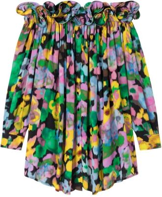 AZ FACTORY Theodora Off-Shoulder Jurk - Dames - Korte kleedjes - Veelkleurig - S - Kleedjes