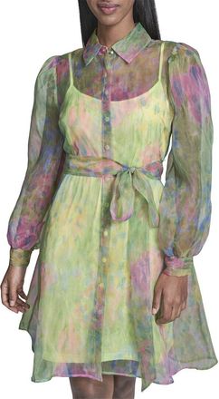 Karl Lagerfeld Karl Lagerfeld Organza Shirtdress Dress
