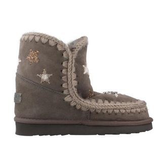 Mou Schoenen, Dames, Grijs, 39 EU, Wol, Eskimo Wol Winterlaarzen met Sterren