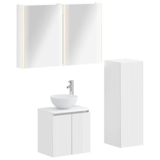 vidaXL Juego De Muebles De Ba&ntilde;o 4 Pcs Blanco Vidaxl