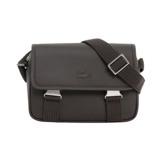 Lacoste LEssentiel Urbain Messenger - Heren - Tassen - Bruin - Maat: ONE Size Piqu&eacute;