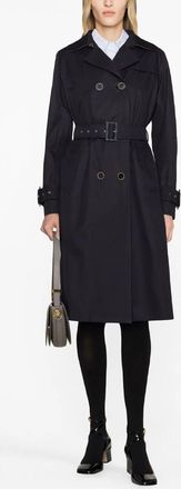 Herno Womens Trench - Black Cotton - Size EU 46 (Womens)