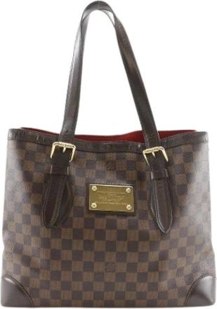 Louis Vuitton Pre-owned Tote Bags, female, Brown, Size: ONE SIZE Pre-owned Canvas Tote Bag