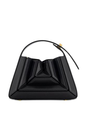 Mlouye Sera Mia geometric tote bag - women - Calf Leather/Suede - One Size - Black