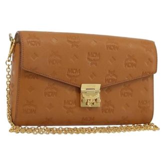 MCM Pre-owned Cross Body Bags, female, Brown, Size: ONE SIZE Pre-owned Shoulder Bag