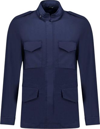 Autore Giacca Campo in Cotone - - Jackets - Uomo - Blu - 2XL