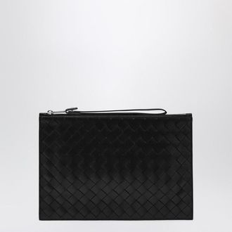 Bottega Veneta Large pouch black in Intrecciato