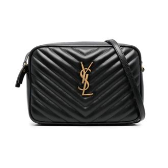 Saint Laurent Cross Body Bags, female, Black, Size: ONE SIZE Lou Quilted Crossbody Bag