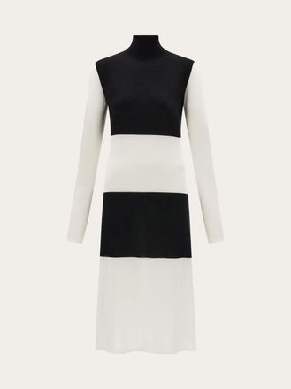 Ferragamo Donna Abito color block Bianco