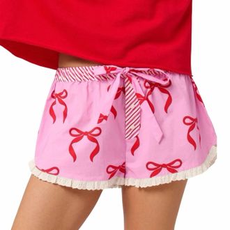 Shiraleah Bow Boxer Shorts In Pink