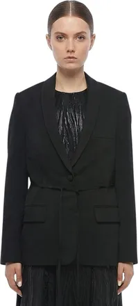 Stella McCartney Black Solid Shawl Lapel Blazer