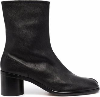 Maison Margiela Zwarte Tabi-Teen Enkellaarzen - Heren - Laarzen met Hak - Zwart - 45 EU - Schoenen