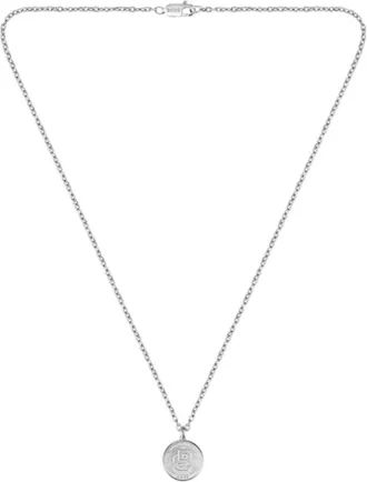 BOSS Silver-tone necklace with Double B monogram medallion