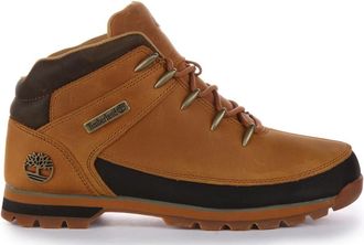 Timberland Euro Sprint Mid Hiker Boot - Heren - Veterlaarzen - Bruin - 45 EU - Leer - Schoenen