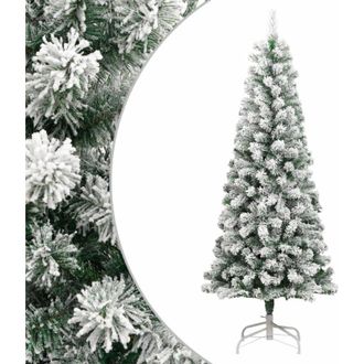 vidaXL &Aacute;rbol De Navidad Artificial Con Bisagras Y Nieve Flocada 240 Cm Vidaxl