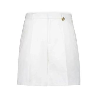 Casablanca Casual Shorts, male, White, Size: S Monogram Cotton Shorts