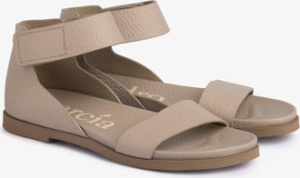 Pedro Garcia Ankle strap fussbett in beige leather | Jalila | Spring Summer 26 | PEDRO GARCIA